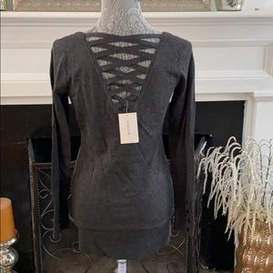 Cache NWT. Gray sweater Sz. Small
